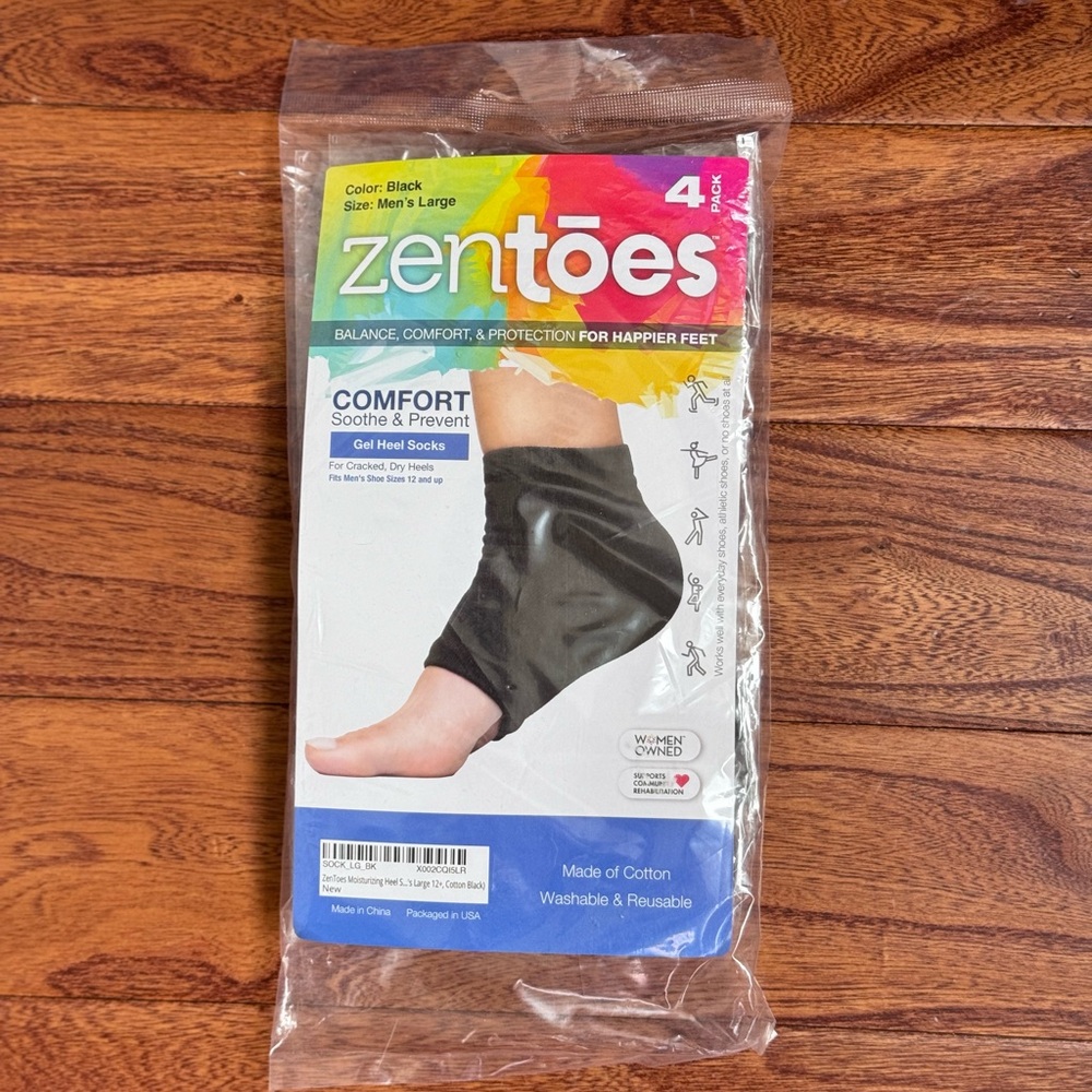 Zentōes Men’s Comfort Soothe & Prevent Gel Heel Socks